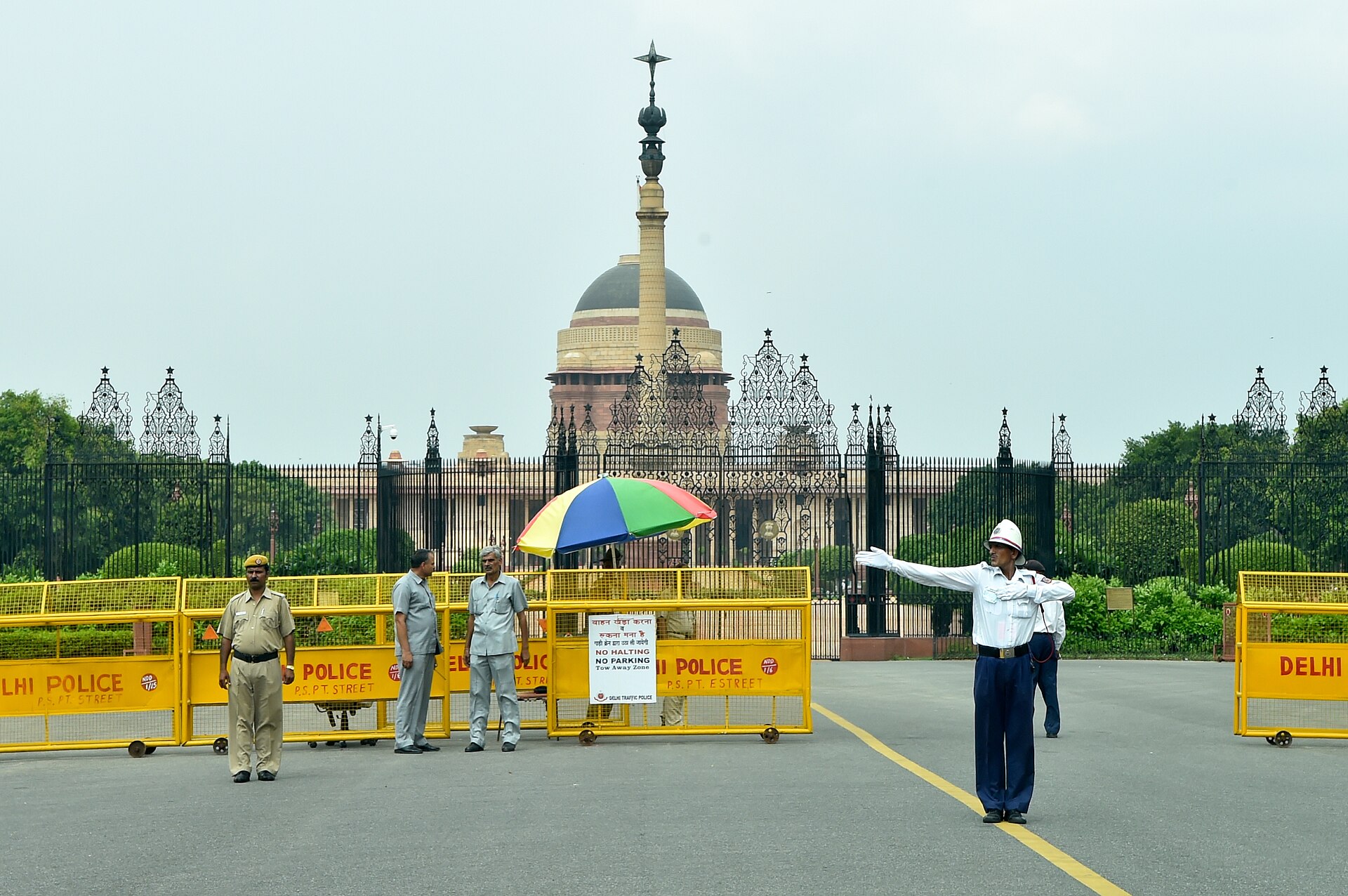 Indian traffic police on duty